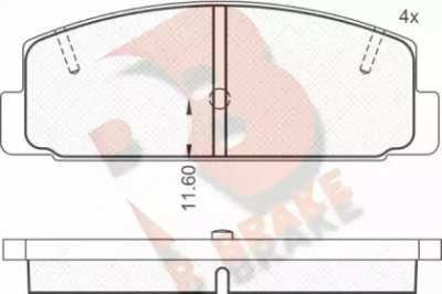 R BRAKE rb0785 -  Комплект тормозных колодок, дисковый тормоз